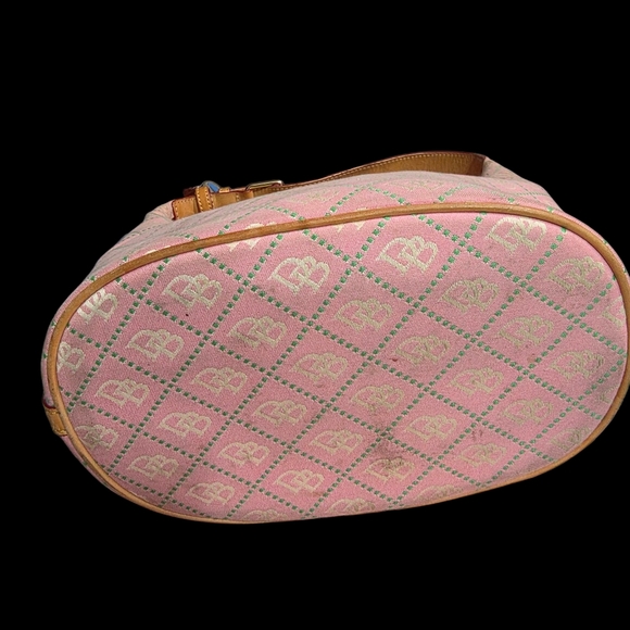 Elegant Vintage Dooney Bourke Pink Hobo Bag with Tassel Accent - Picture 8 of 8